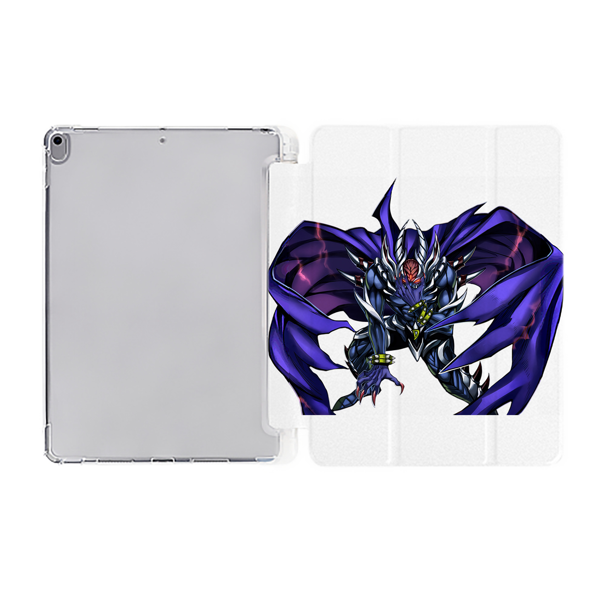 （画像用） 遊☆戯☆王 Yu-Gi-Oh! IPad ケース ペン収納付き 三つ折りスタンド PUレザー×シリコン 対応機種9.5/10.5/10.9インチ